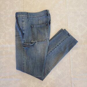 White House Black Market Womens Slim Ankle Jeans Silver Trimmed Pockets Size 4P